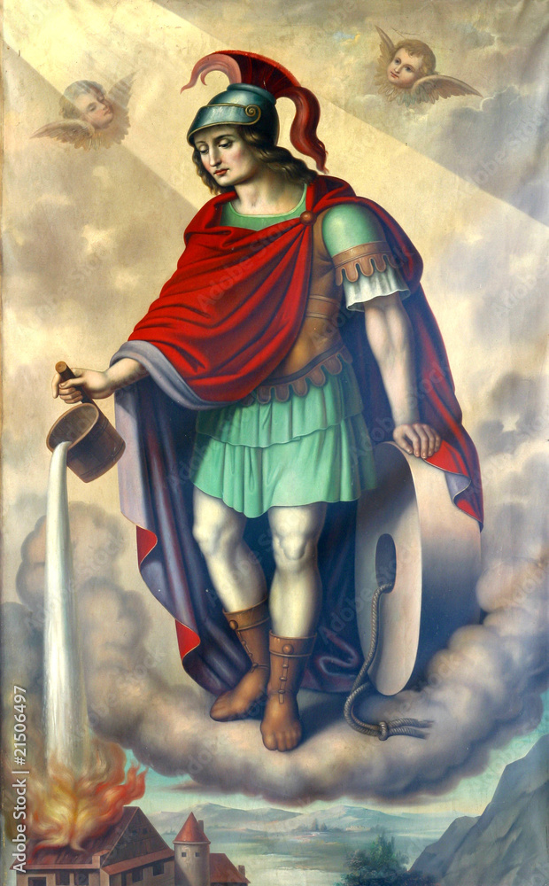 Saint Florian - obrazy, fototapety, plakaty 