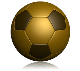 Golden leather football