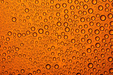 Orange Water Drop Background