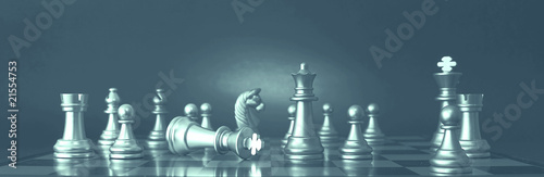 Board z aluminiowym obramowaniem Szachy