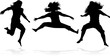 © Sylwia Nowik - Jumping girls silhouette - vector work