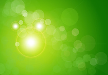 Vector abstract background green bokeh