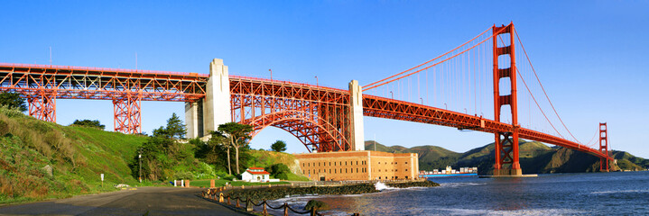 Fototapete - Golden Gate panoramic view