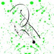 © juliecat - TACHES NOIR VERT ENCRE