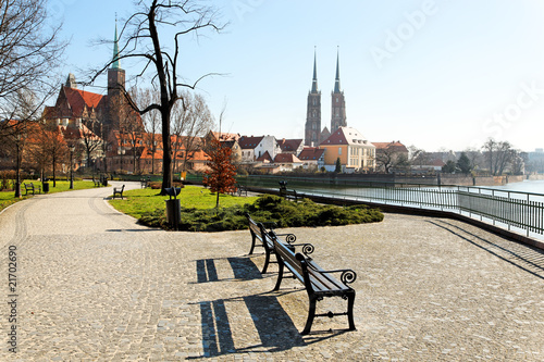 Obraz w ramie Monument in Wroclaw, Poland