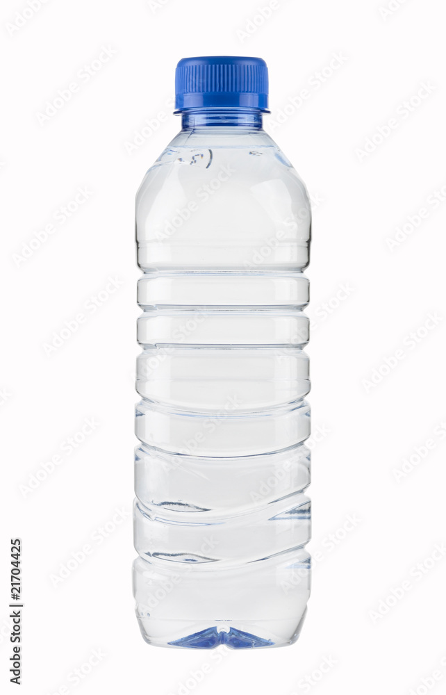 Photo Stock Mineralwasser,PET-Flasche klein isoliert mit Pfad