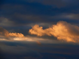 Clouds. Sunrise. City.