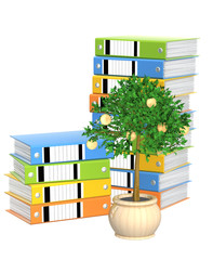 Wall Mural - Monetary tree and folders