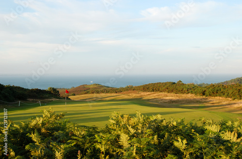 Board z aluminiowym obramowaniem Pole golfowe z widokiem