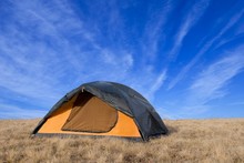 Touristic Tent In A Prairie