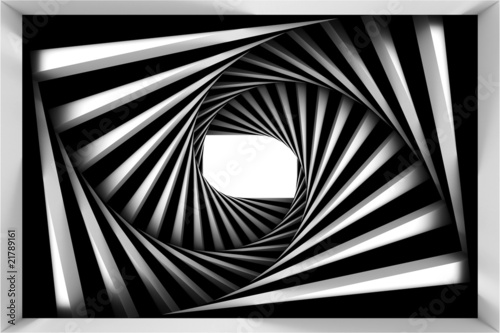 Board z aluminiowym obramowaniem Czarno-biała spirala