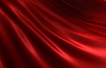 Rippled red silk background