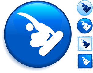 Poster - Snowboard (skateboard) Icon on Internet Button