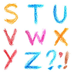 Crayon alphabet, Lettrs S - Z
