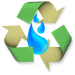 Icône nature recyclage eau