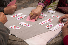 Joueurs De Cartes De Mahjong à Shanghai - China
