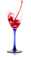 red wine glass isolated on white