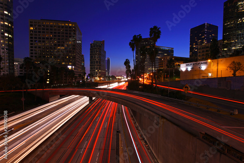 Fotoboard na płycie Los angeles freeway at night