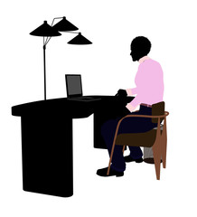 African American Male Business Silhouette