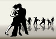 Tanzende Paare