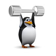 Weightlifter penguin