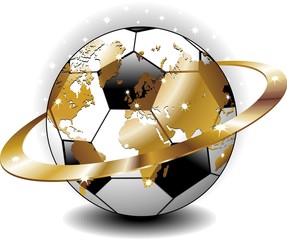 Pallone da Calcio Mappamondo-Vector