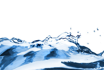 Wall Mural - water splash with wave isolated on white