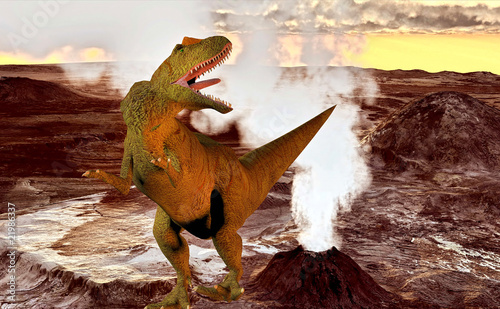 Board z aluminiowym obramowaniem Dinozaury doomsday