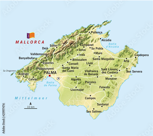 Naklejka samoprzylepna Mała wersja Mallorca
