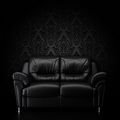 Glamour  black sofa