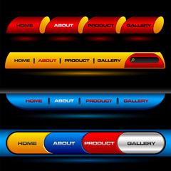 Wall Mural - Editable website vector buttons