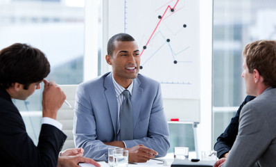 Wall Mural - Successful businessmen having a brainstorming