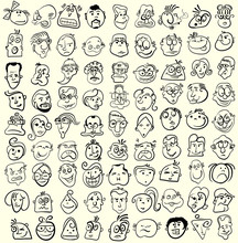 Face Caricature Vector Cartoon Collection