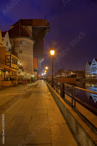 Obraz w ramie Crane in Gdansk