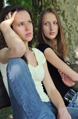 Wall Mural - Friends (teenage girls) in conflict