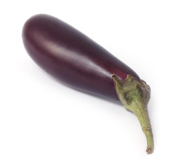 Sticker - Fresh aubergine isolated on white background