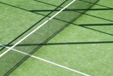 Fototapeta Młodzieżowe - paddle tennis green grass camp field texture