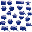 © alvaroc - set of bubbles icons symbols talk glossy speech thought