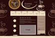 vector illustration coffee website template