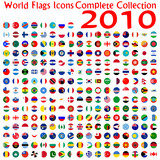 Fototapeta Miasta - world flags icons collection