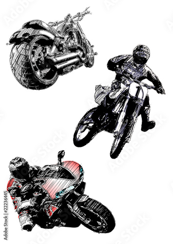 Board z aluminiowym obramowaniem Trio motocyklowe