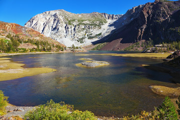 Poster - Charming lake Ellery in nationa park Yosemite.