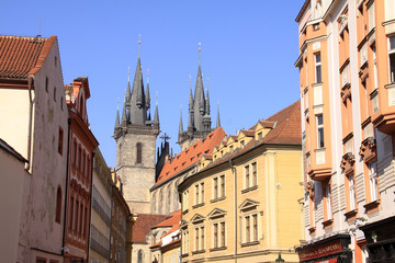 Tyn Cathedral on the Oldtown Square in Prague