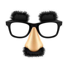 Funny disguise mask. Vector.