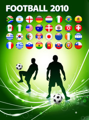 Soccer Player on Abstract Modern Light Background