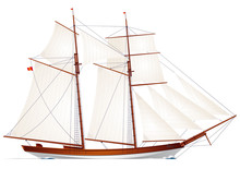 Schooner. Sailing Vessel