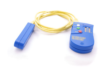 ethernet lan tester and yellow patch cord