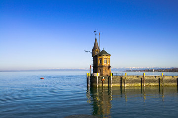 Canvas Print - Hafen in Konstanz, Bodensee, Deutschland