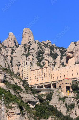 Plakat na papierze fotorealistycznym Klasztor montserrat (Katalonia, Hiszpania)