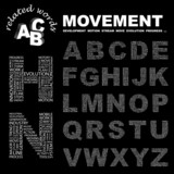 MOVEMENT. Vector letter collection.
